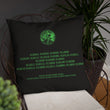 Binary Instructions To Keep Moving The World Forward With Venusian Earth In Green on Basic Pillow