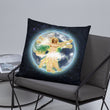 Vitruvian Earth on Basic Pillow