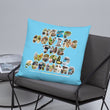 Baby Animals Keep Moving The World Forward In Blue on Basic Pillow