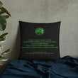 Binary Instructions To Keep Moving The World Forward With Venusian Earth In Green on Basic Pillow