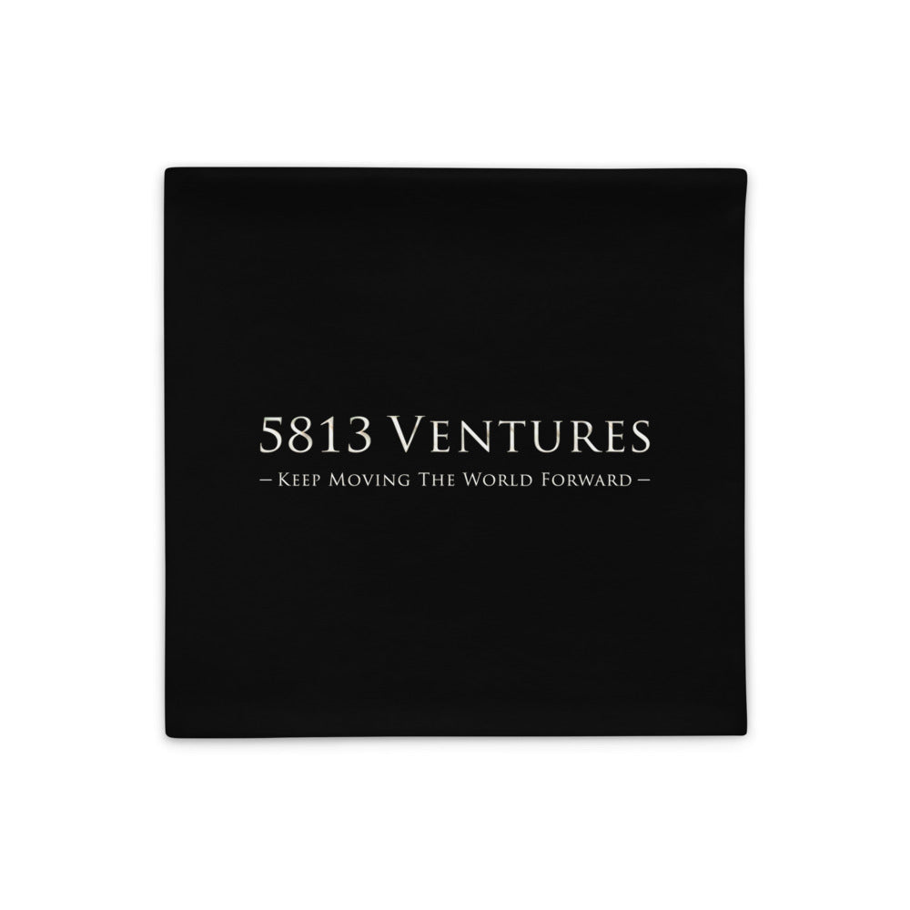 5813 Ventures Logo In Pearl on Basic Pillow Case