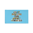 Baby Animals Keep Moving The World Forward In Blue on Basic Pillow Case