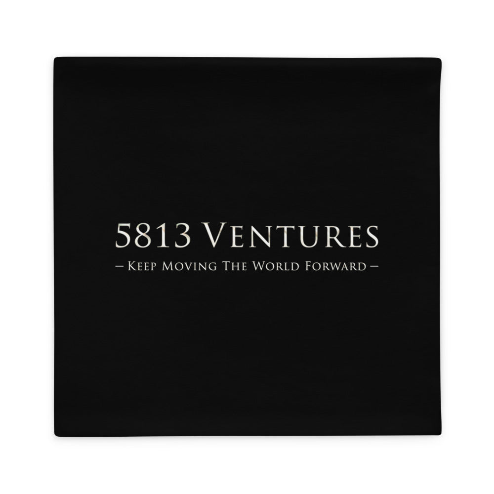 5813 Ventures Logo In Pearl on Basic Pillow Case