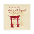 Descendants Need Ancestors Haiku With Pagoda on Basic Pillow Case