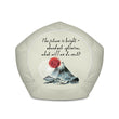 Future Is Bright Haiku With Mountain Sun on Bean Bag Chair Cover