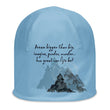 Dream Bigger Haiku With Mountains on Original Beanie