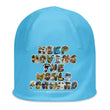 Baby Animals Keep Moving The World Forward In Blue on Original Beanie