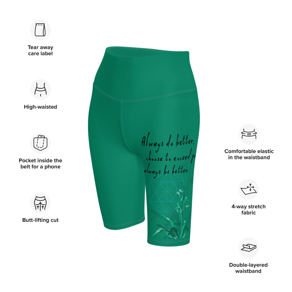 Always Better Haiku With Lilies on Biker Shorts