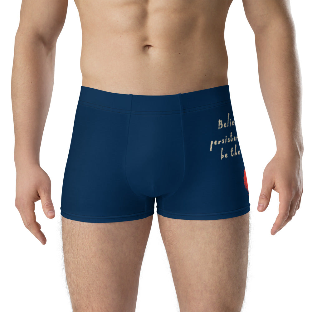 Believe To Win Haiku With Sun Tree on Men's Boxer Briefs