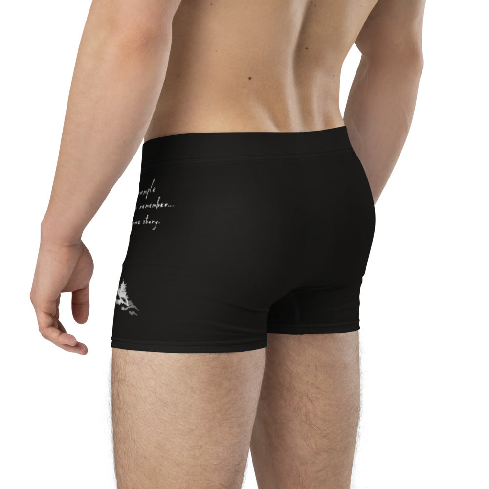 Lead By Example Haiku With Mountain Shrines on Men's Boxer Briefs