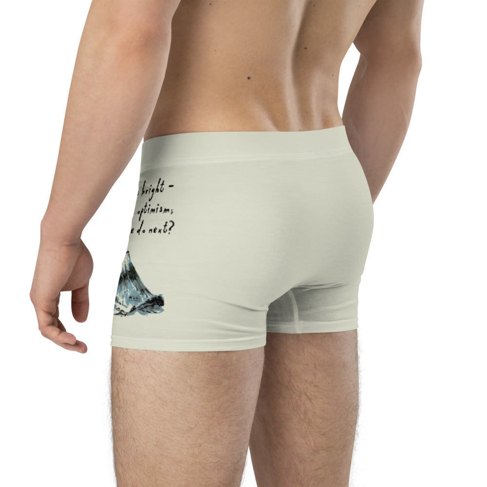 Future Is Bright Haiku With Mountain Sun on Men's Boxer Briefs