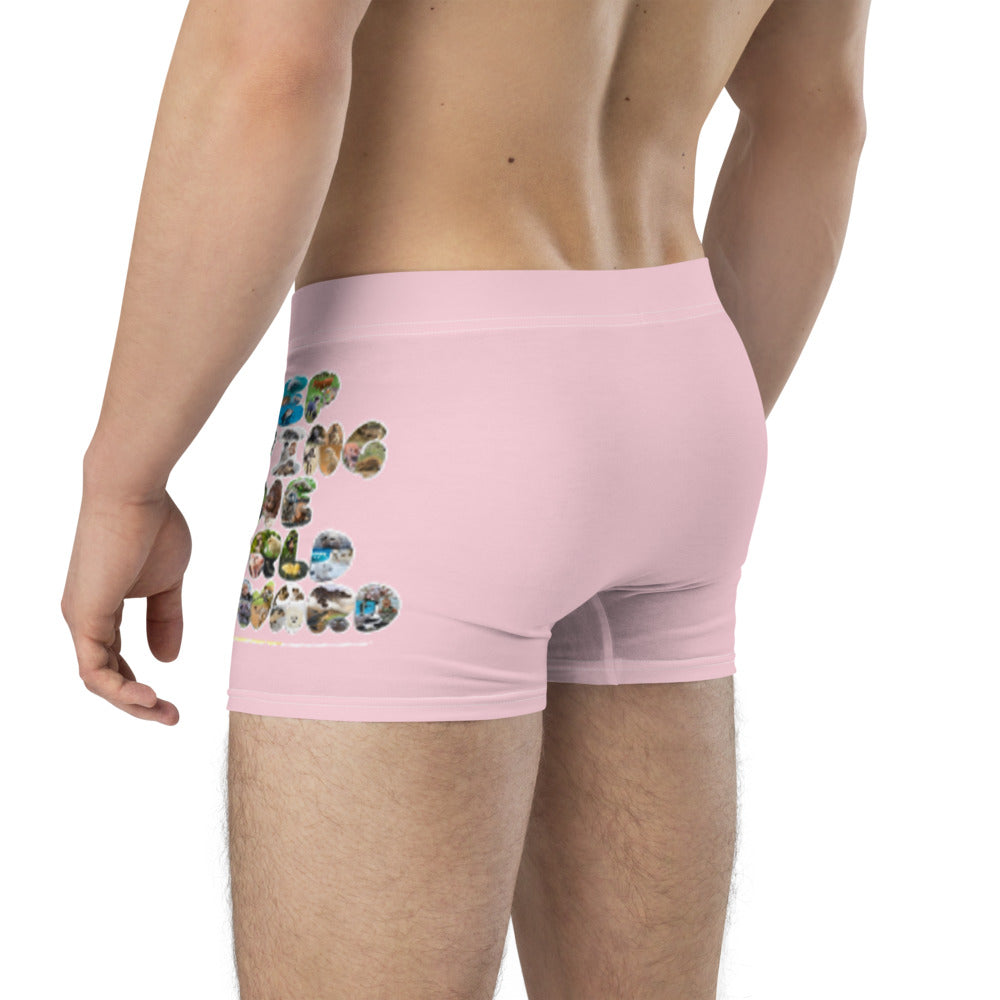 Baby Animals Keep Moving The World Forward In Pink on Men's Boxer Briefs