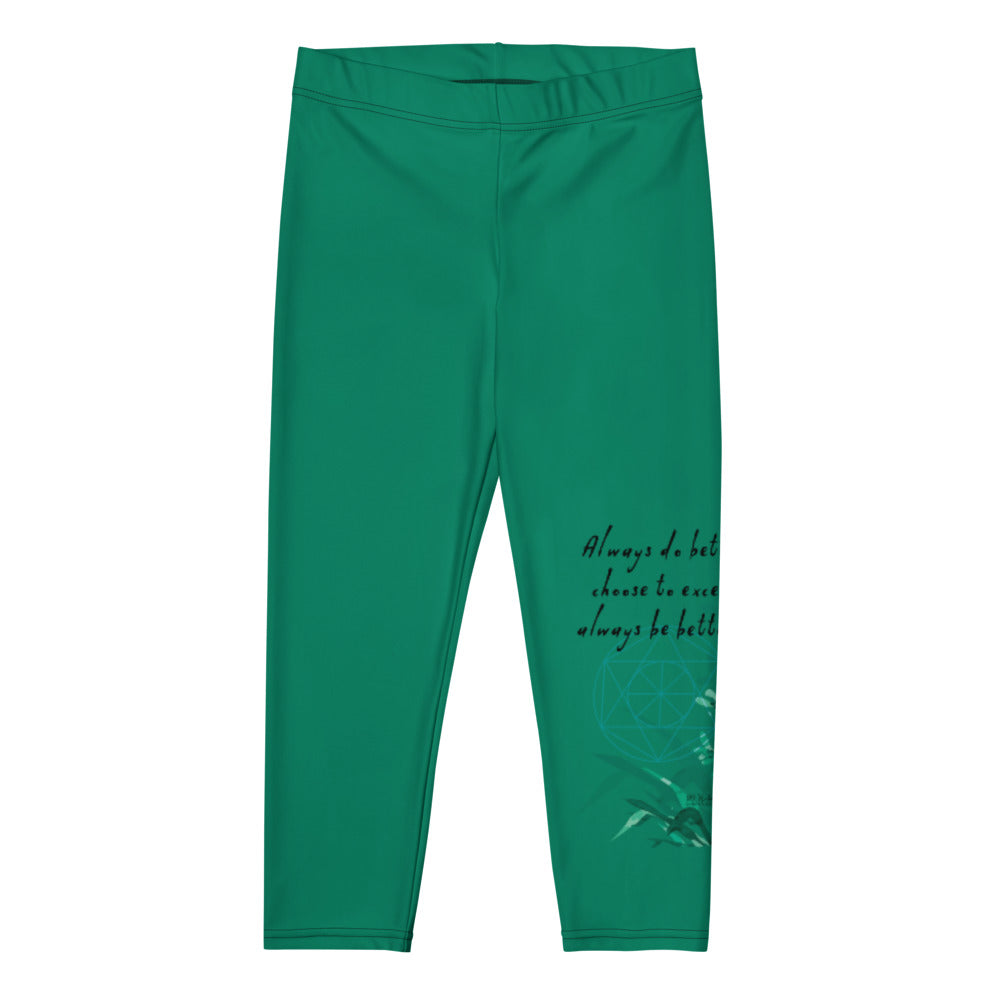 Always Better Haiku With Lilies on Capri Leggings