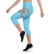 Baby Animals Keep Moving The World Forward In Blue on Capri Leggings