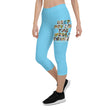 Baby Animals Keep Moving The World Forward In Blue on Capri Leggings