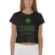 Binary Instructions To Keep Moving The World Forward With Venusian Earth In Green on Women's Original Crop Top T-Shirt