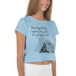 Dream Bigger Haiku With Mountains on Women's Original Crop Top T-Shirt