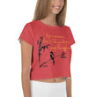 Life Is An Encore Haiku With Wren on Women's Original Crop Top T-Shirt