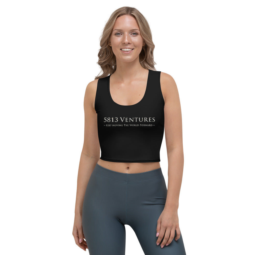 5813 Ventures Logo In Pearl on Women's Original Crop Tank Top