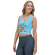 Baby Animals Keep Moving The World Forward In Blue on Women's Original Crop Tank Top