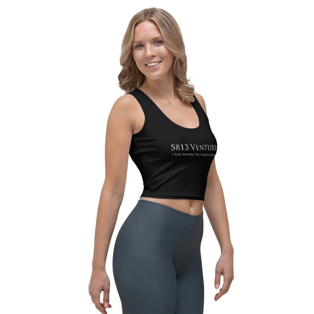 5813 Ventures Logo In Pearl on Women's Original Crop Tank Top