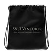 5813 Ventures Logo In Pearl on Drawstring Bag