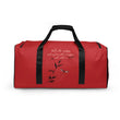 Walk With A Purpose Haiku With Dragonfly on Duffel Bag