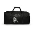 Lead By Example Haiku With Mountain Shrines on Duffel Bag