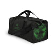 Binary Instructions To Keep Moving The World Forward With Vitruvian Earth In Green on Duffel Bag