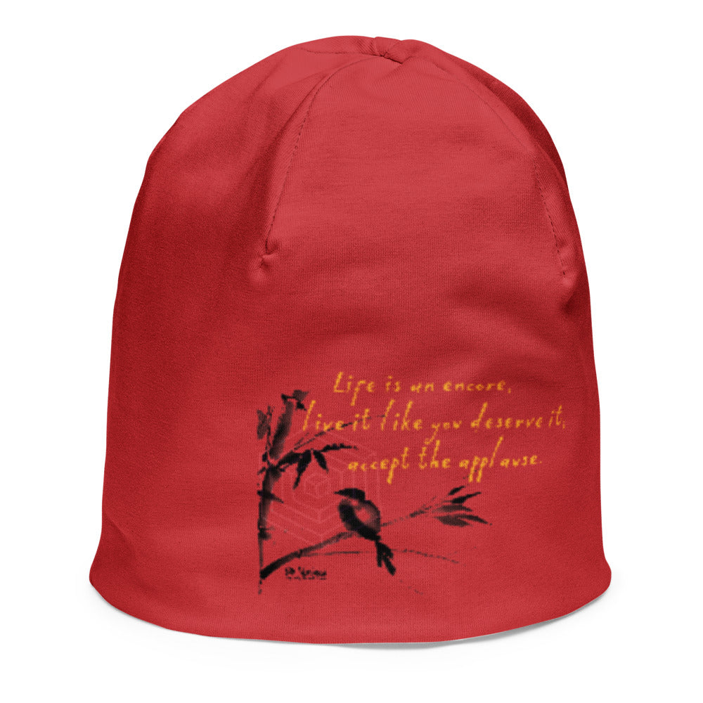 Life Is An Encore Haiku With Wren on Kids Original Beanie