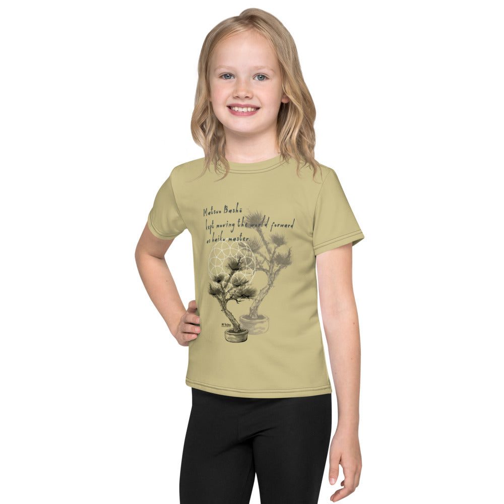 Matsuo Basho Haiku With Bonsai on Kids Original T-Shirt