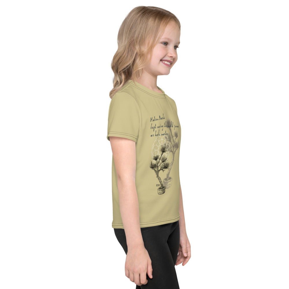 Matsuo Basho Haiku With Bonsai on Kids Original T-Shirt