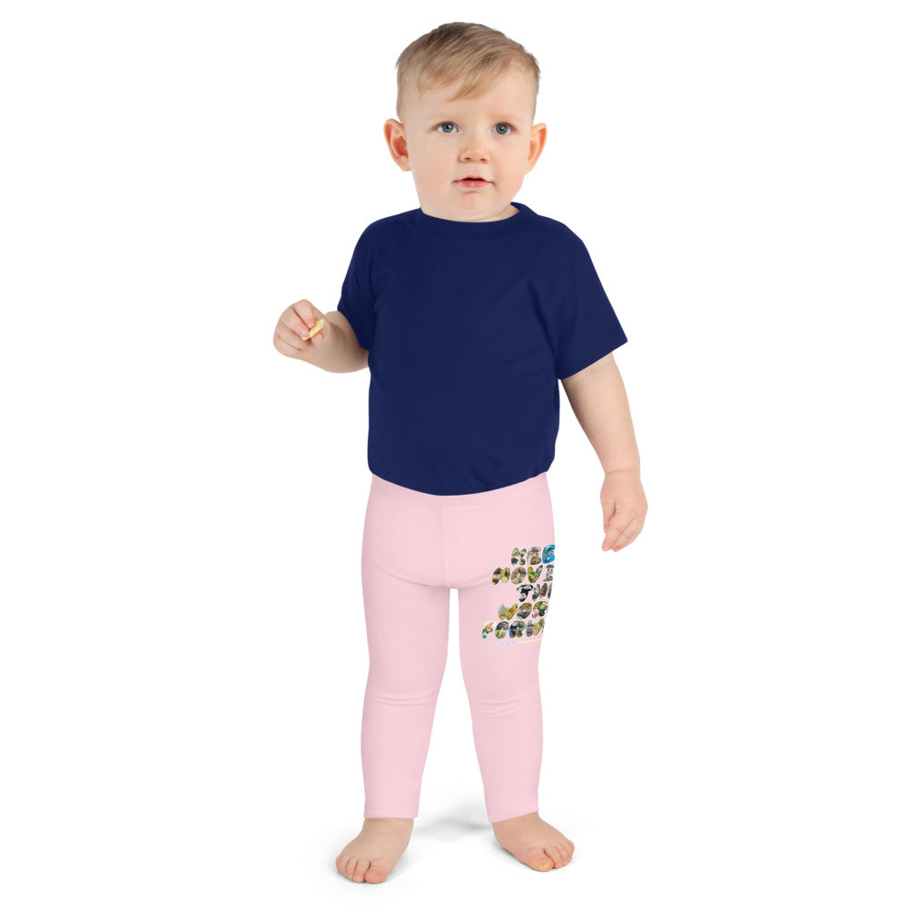 Baby Animals Keep Moving The World Forward In Pink on Kids Leggings