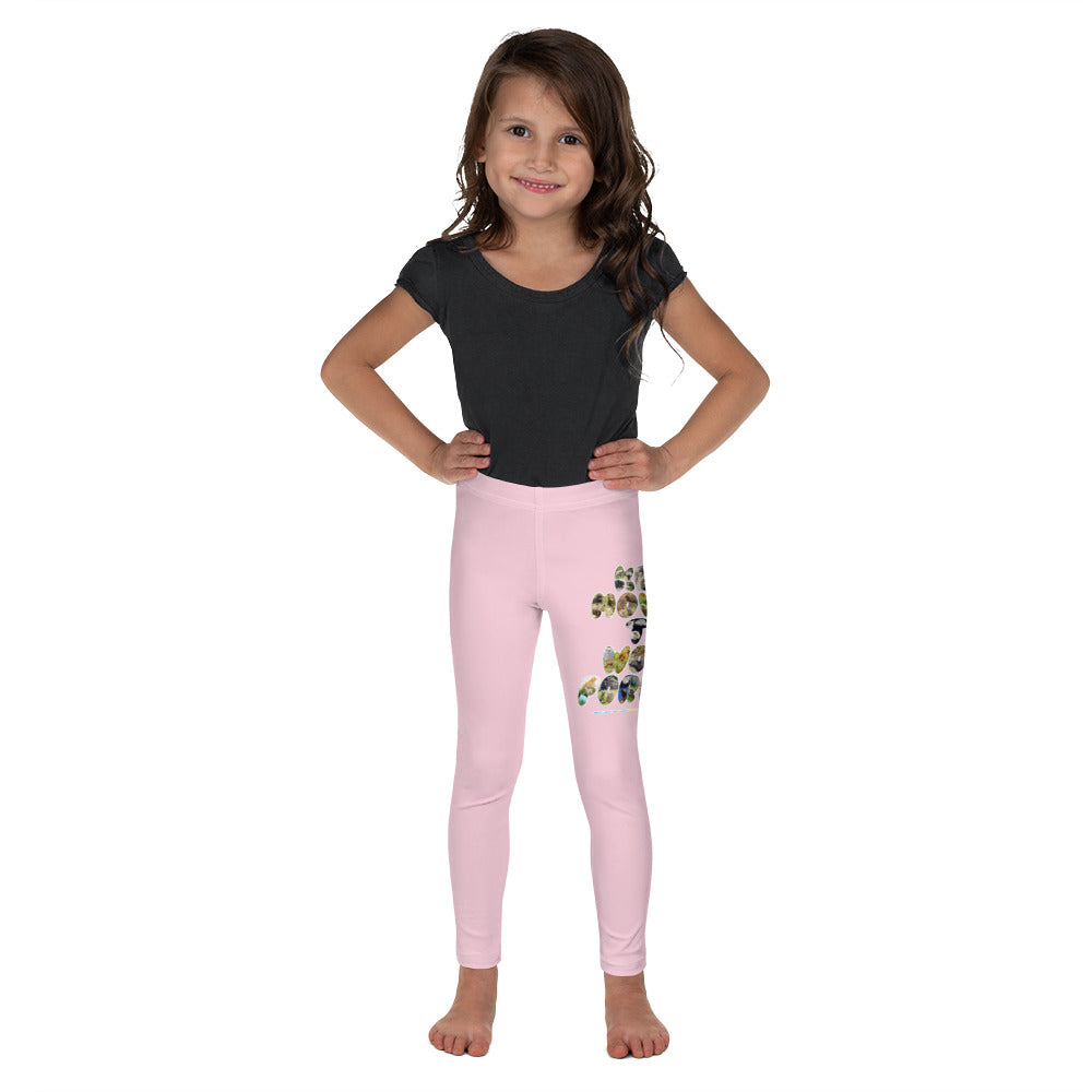 Baby Animals Keep Moving The World Forward In Pink on Kids Leggings