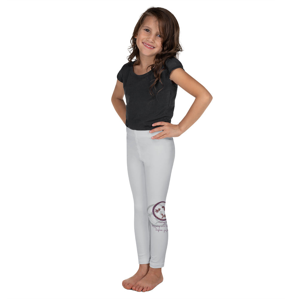 Courage To Begin Haiku With Fish on Kids Leggings