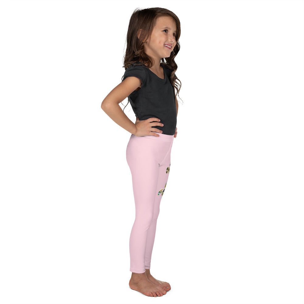 Baby Animals Keep Moving The World Forward In Pink on Kids Leggings