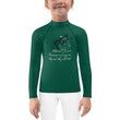 Always Win Now Haiku With Butterfly on Kids Rash Guard