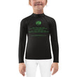 Binary Instructions To Keep Moving The World Forward With Venusian Earth In Green on Kids Rash Guard