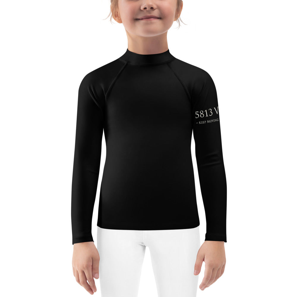 5813 Ventures Logo In Pearl on Kids Rash Guard