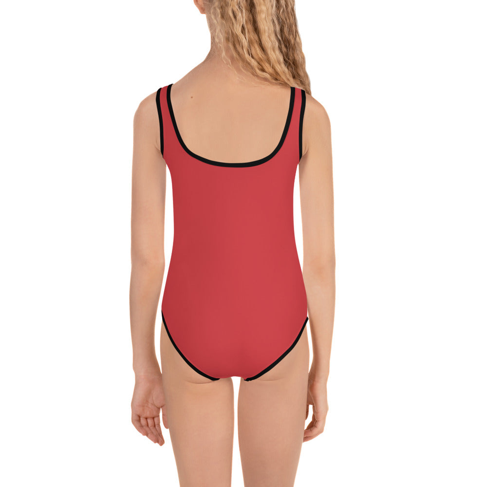 Life Is An Encore Haiku With Wren on Kids One-Piece Swimsuit