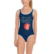 Believe To Win Haiku With Sun Tree on Kids One-Piece Swimsuit