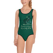 Always Win Now Haiku With Butterfly on Kids One-Piece Swimsuit