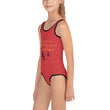 Life Is An Encore Haiku With Wren on Kids One-Piece Swimsuit