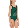 Always Win Now Haiku With Butterfly on Kids One-Piece Swimsuit