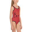 Life Is An Encore Haiku With Wren on Kids One-Piece Swimsuit