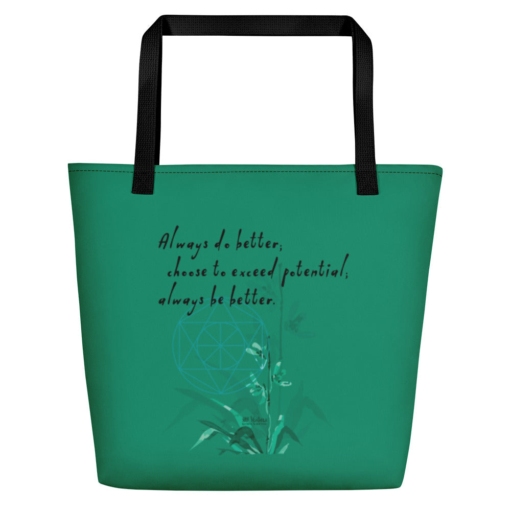 Always Better Haiku With Lilies on Beach Bag