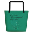 Always Better Haiku With Lilies on Beach Bag