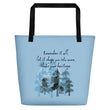 Remember Your Heritage Haiku With Trees on Beach Bag