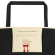 Descendants Need Ancestors Haiku With Pagoda on Beach Bag