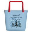 Remember Your Heritage Haiku With Trees on Beach Bag